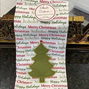 Set of two holiday themed dish towels